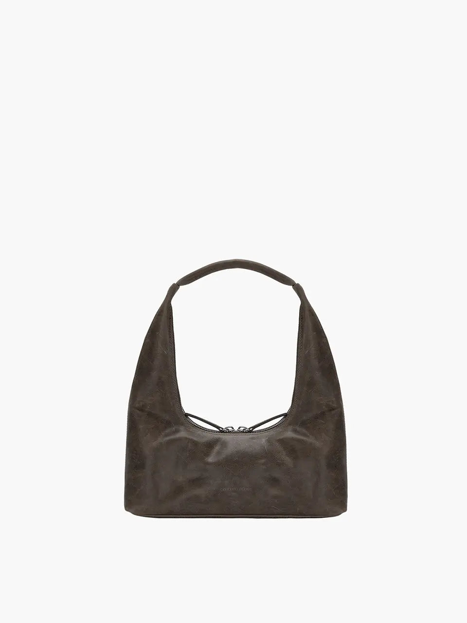 Borsa A Spalla Baguette Marge Sherwood – Pelle Marrone Lavato – Piccola E Morbida - Foto 2
