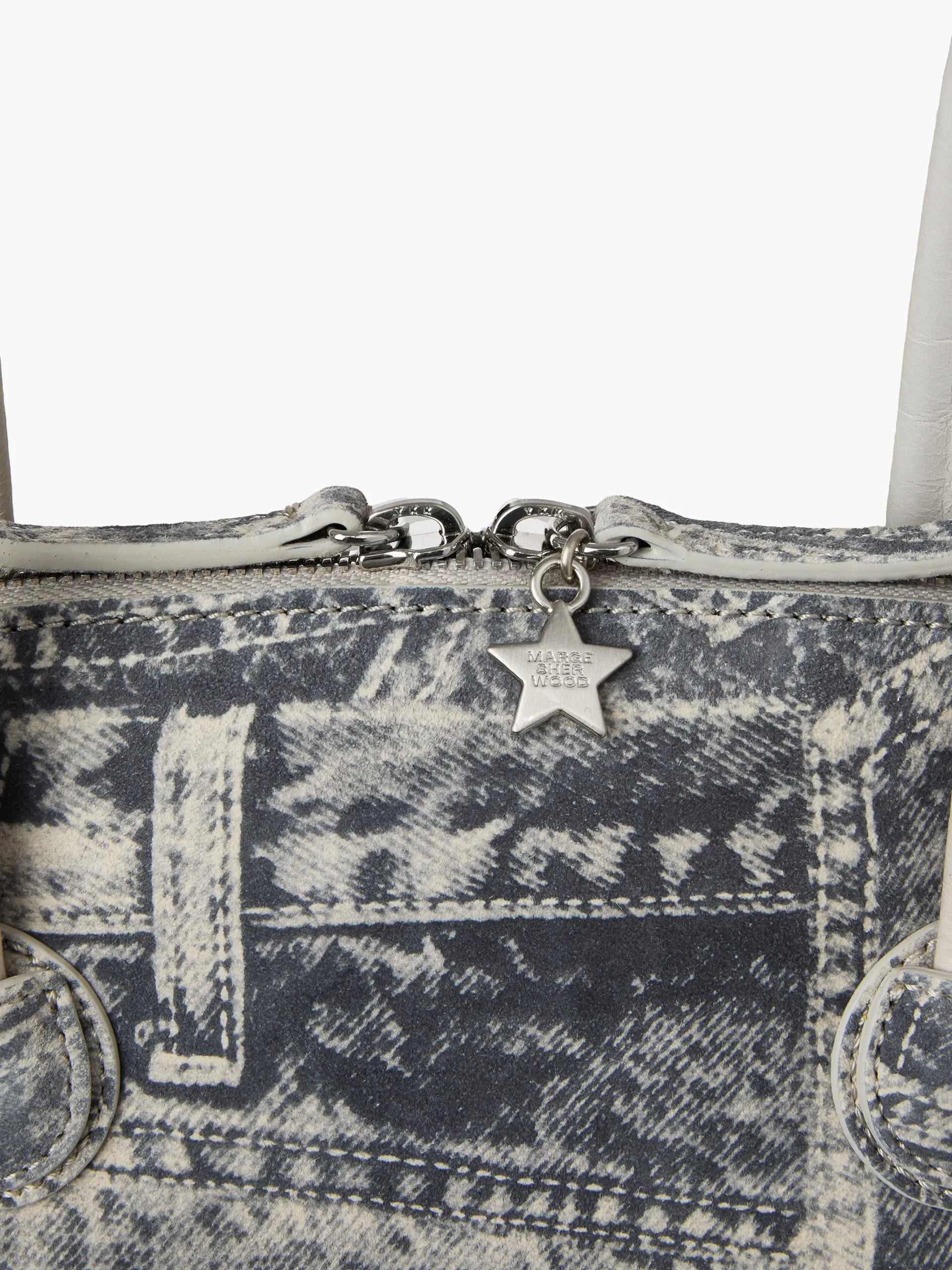 BESSETTE SHOULDER_light grey printed suede+crinkle margesherwood