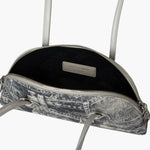 BESSETTE SHOULDER_light grey printed suede+crinkle margesherwood