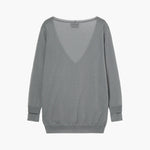 DEEP V-NECK PULLOVER_grey margesherwood
