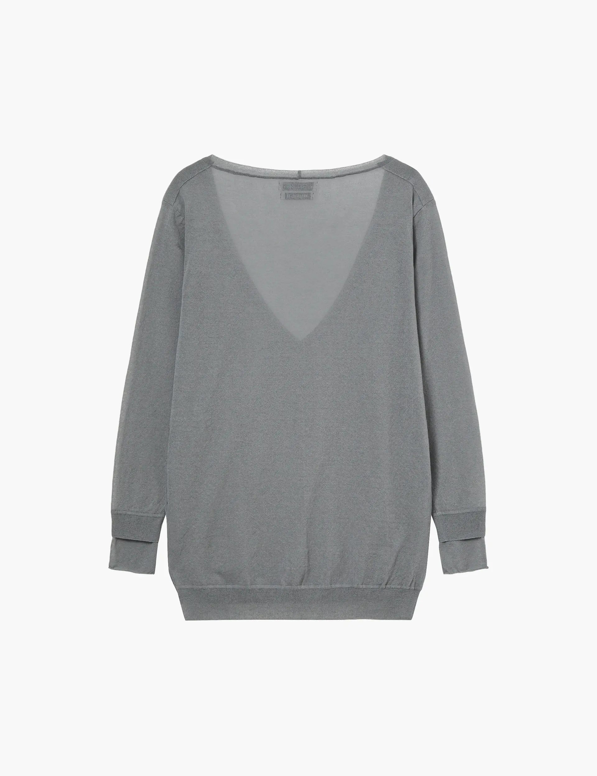 DEEP V-NECK PULLOVER_grey margesherwood