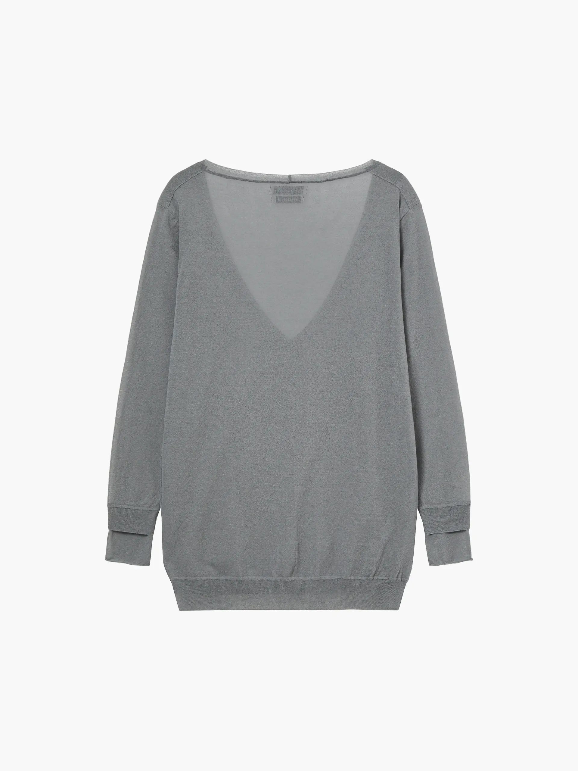 DEEP V-NECK PULLOVER_grey margesherwood