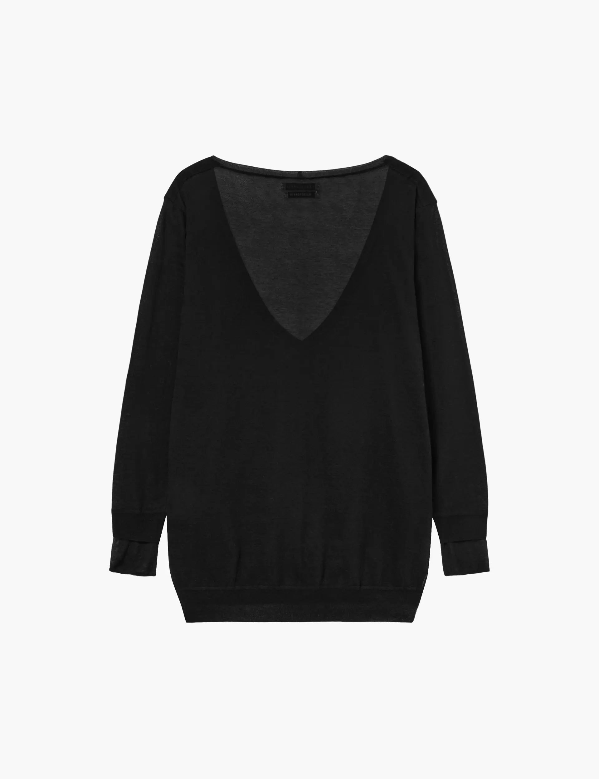 DEEP V-NECK PULLOVER_black margesherwood