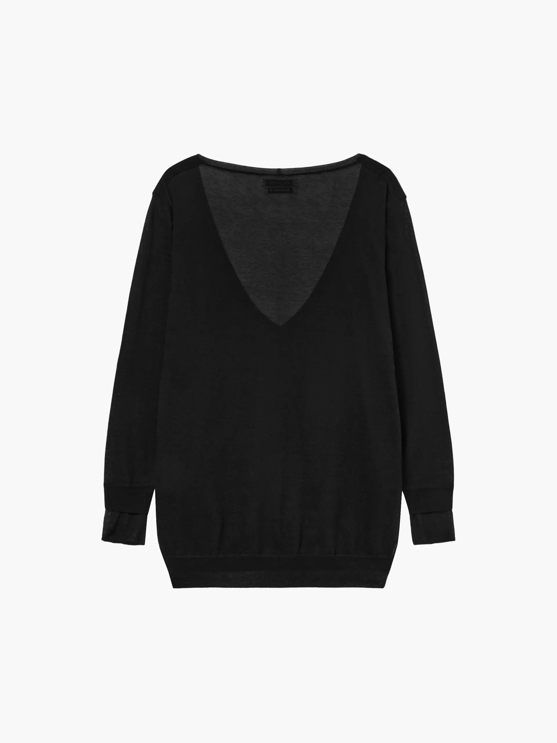DEEP V-NECK PULLOVER_black margesherwood