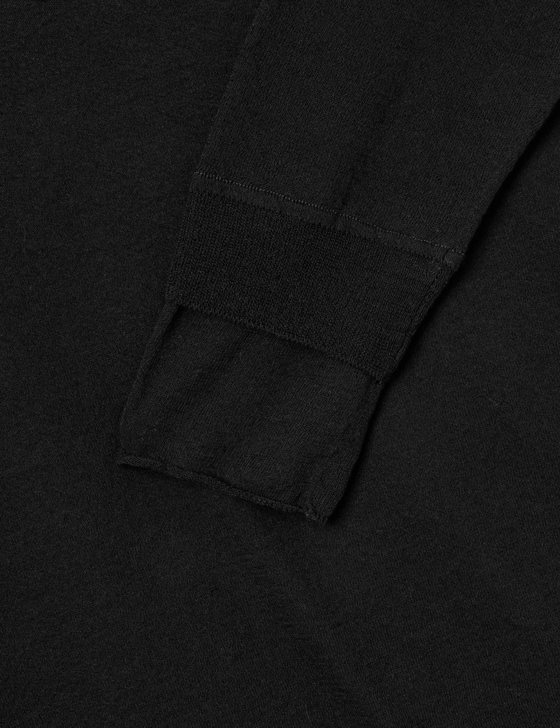 DEEP V-NECK PULLOVER_black margesherwood