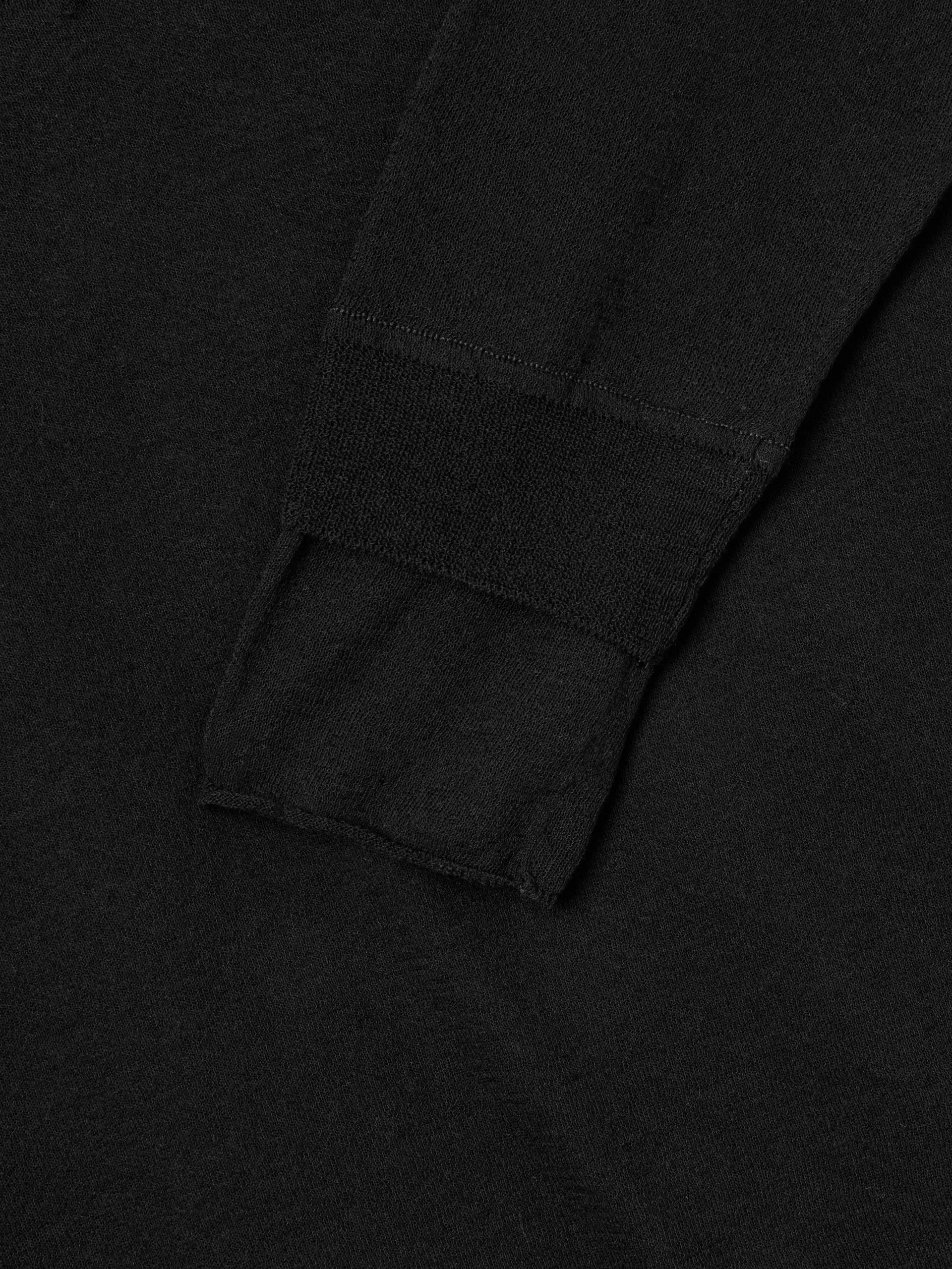 DEEP V-NECK PULLOVER_black margesherwood