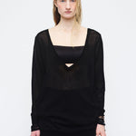DEEP V-NECK PULLOVER_black margesherwood