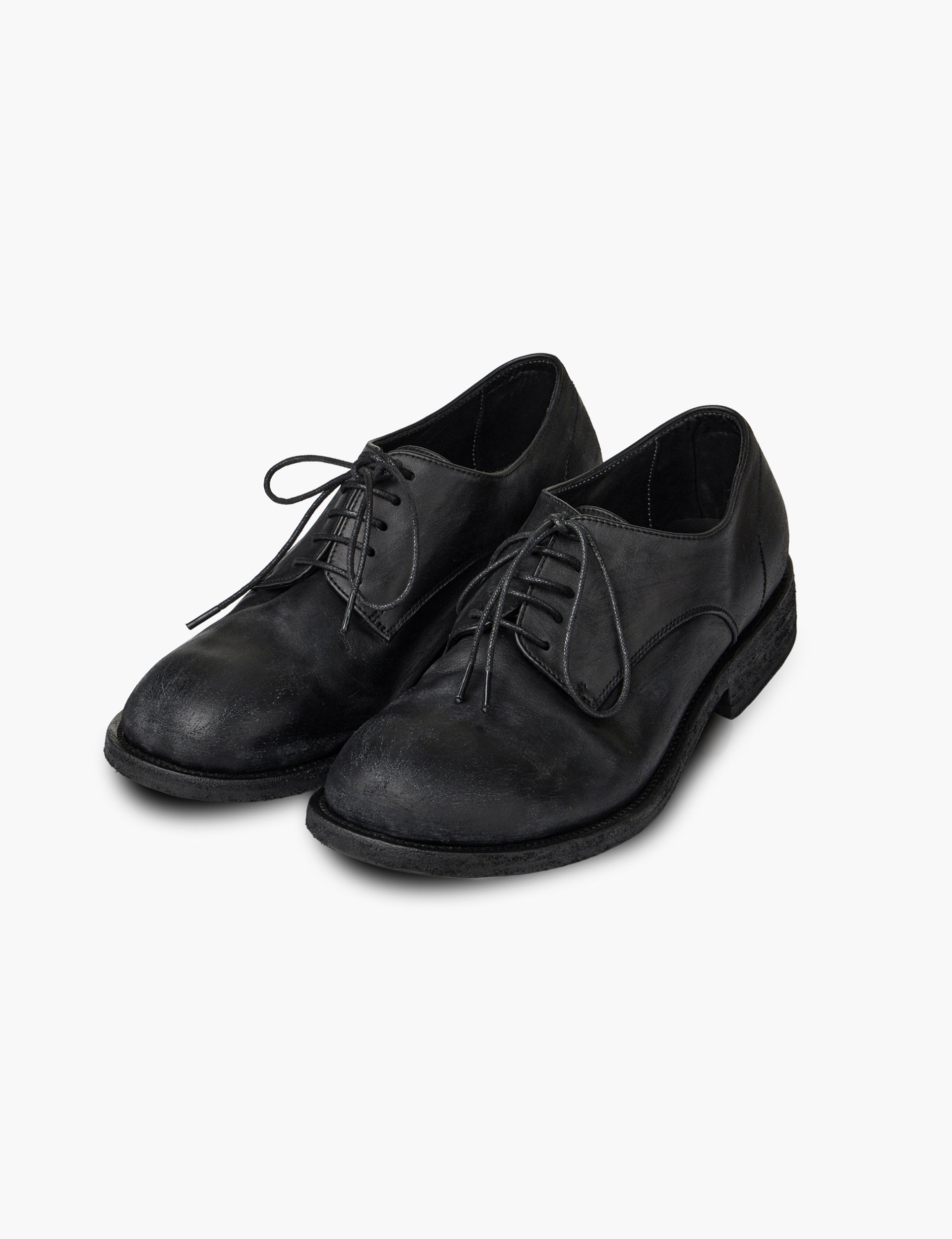 Margesherwood Classic Distressed Derby Shoes Black