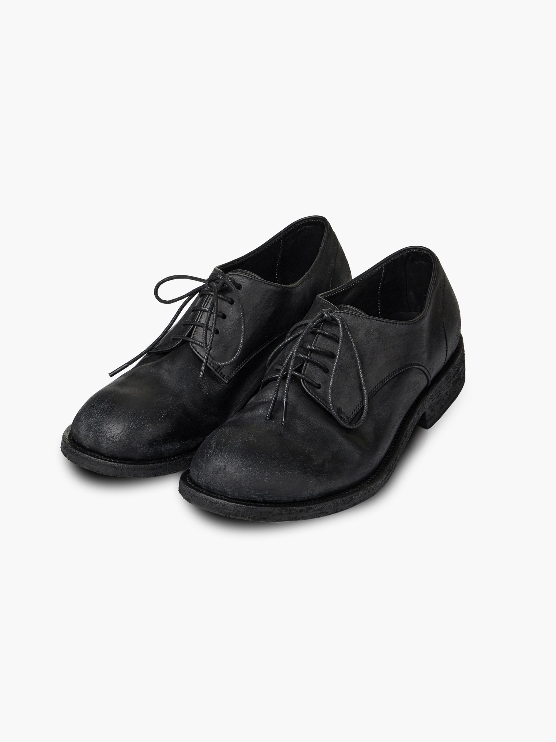 Margesherwood Classic Distressed Derby Shoes Black