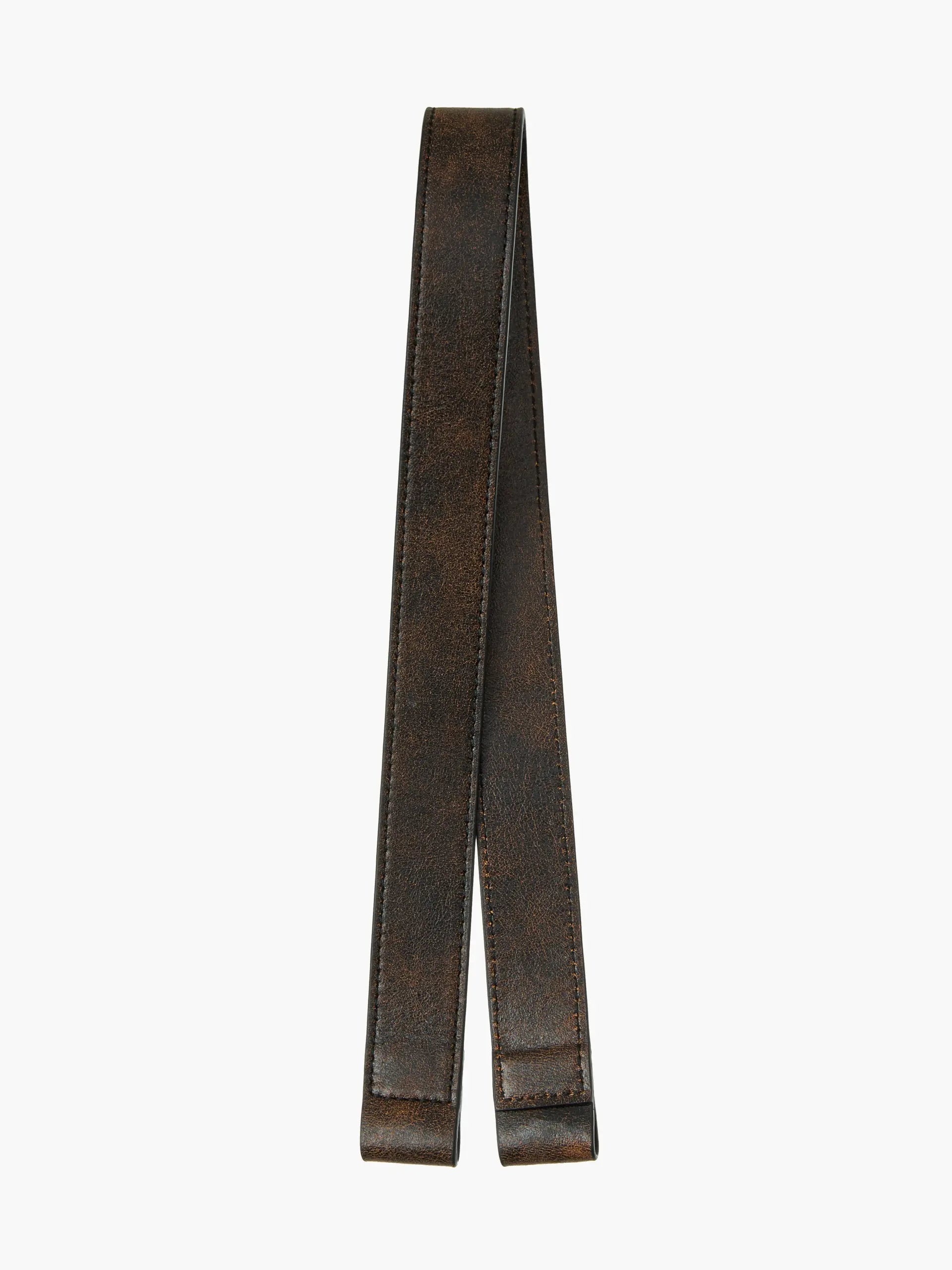 DUMPLING STRAP_brown+black two-tone cracked margesherwood