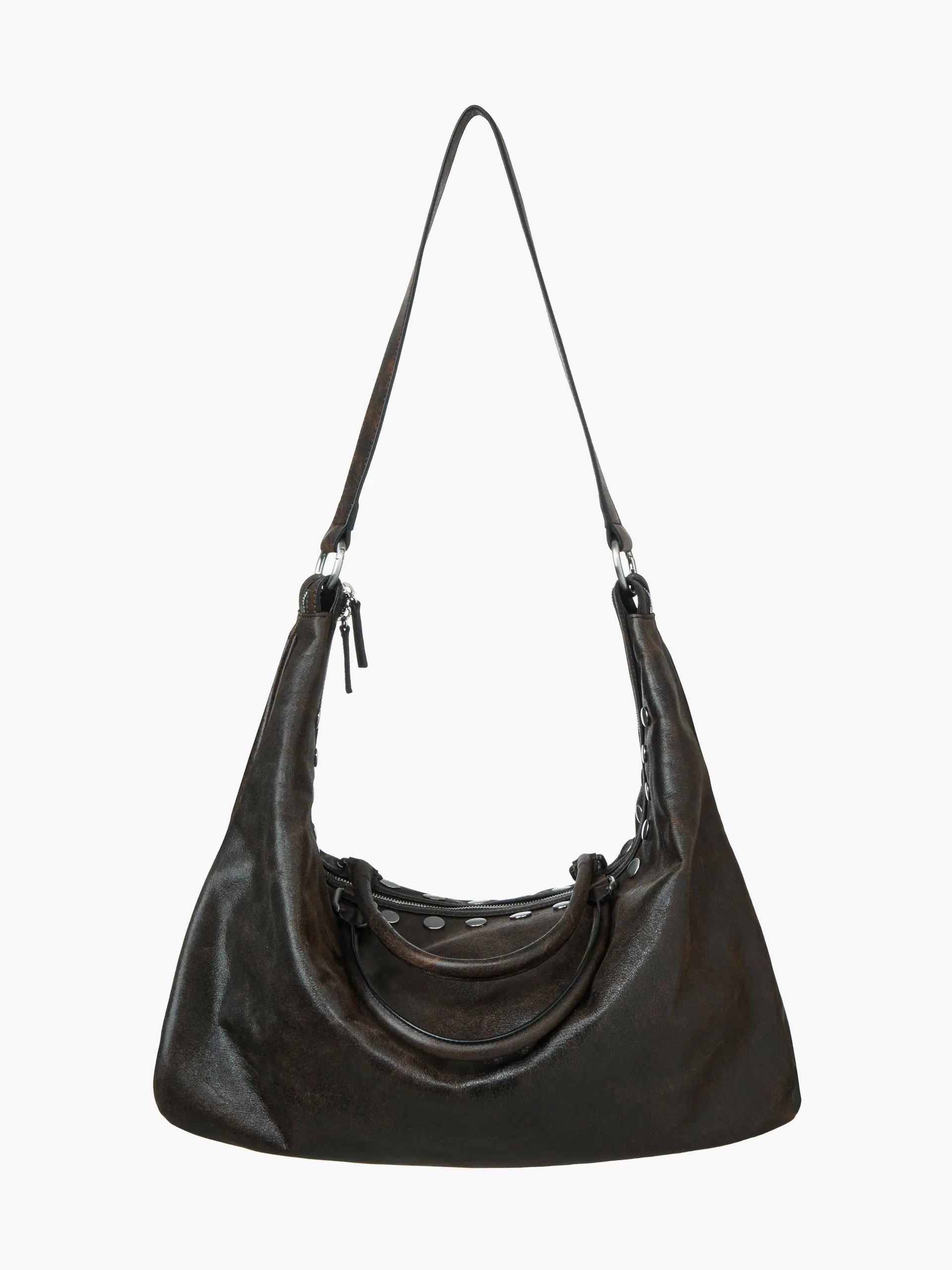 DUMPLING STRAP_brown+black two-tone cracked margesherwood