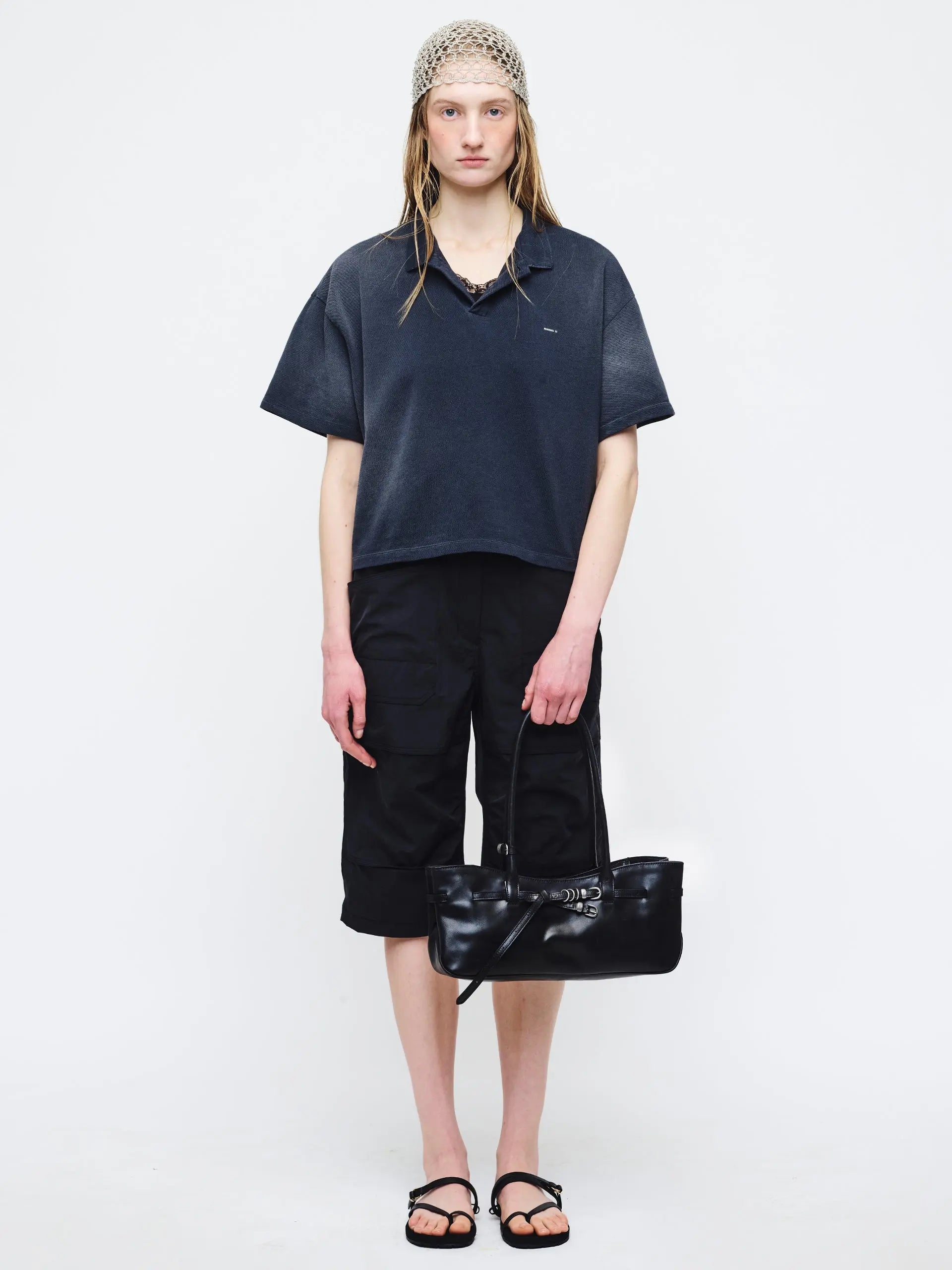 GRANDMA USED SHOULDER BAG_black pull-up margesherwood