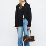 GRANDMA USED SHOULDER BAG_washed brown pull-up margesherwood