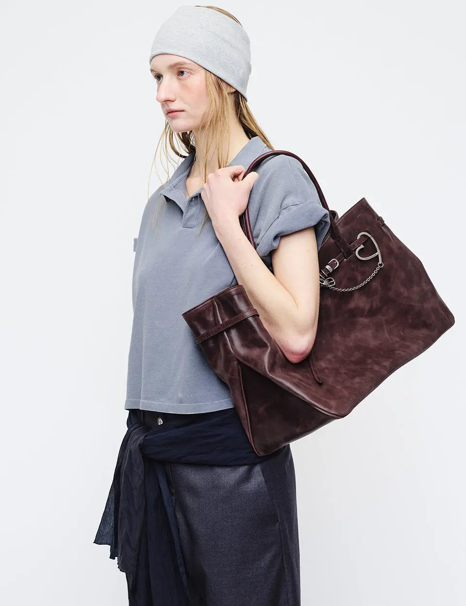 GRANDMA USED BAG XL_wine pull-up margesherwood