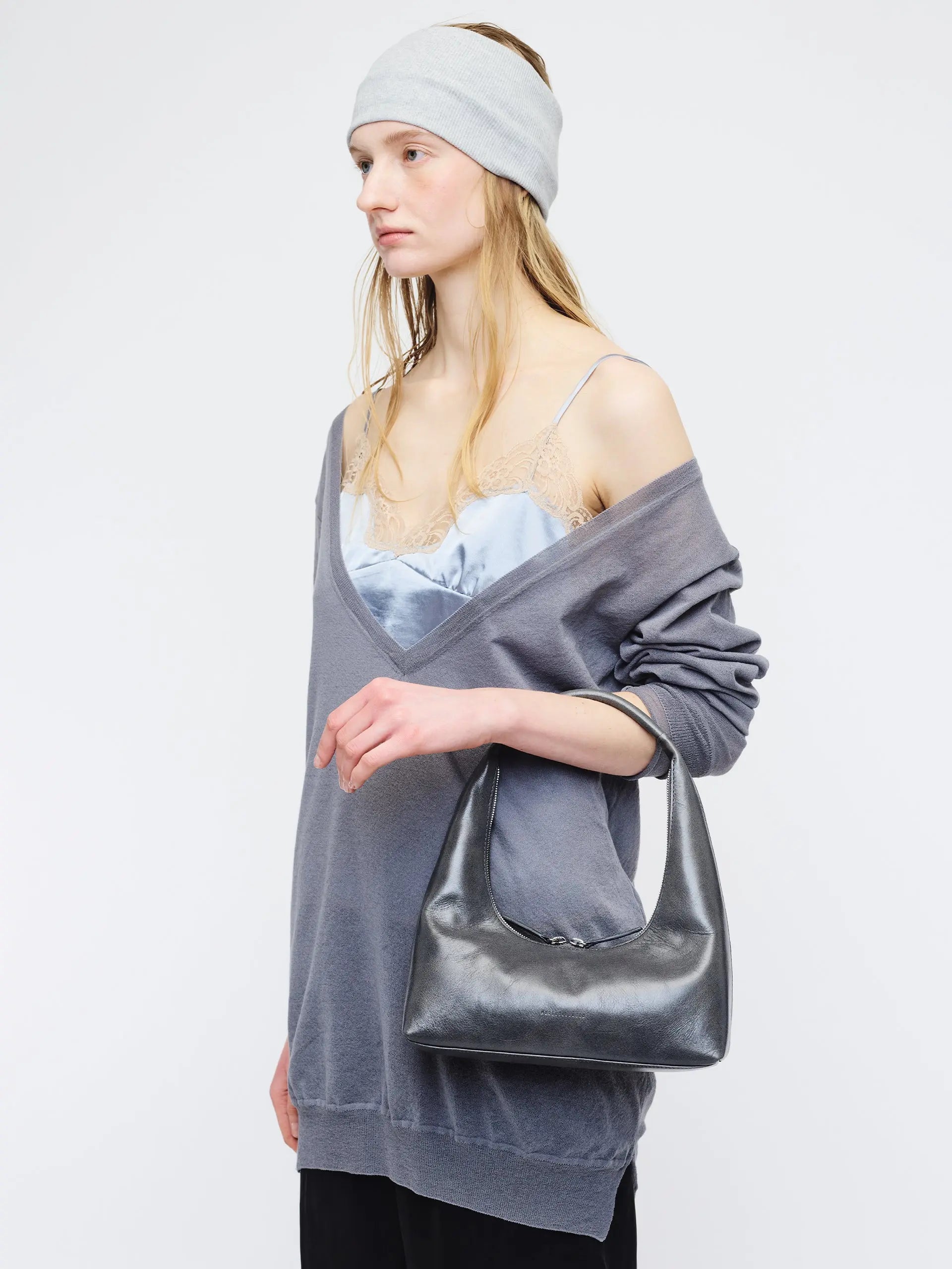HOBO SHOULDER_grey semi veg margesherwood