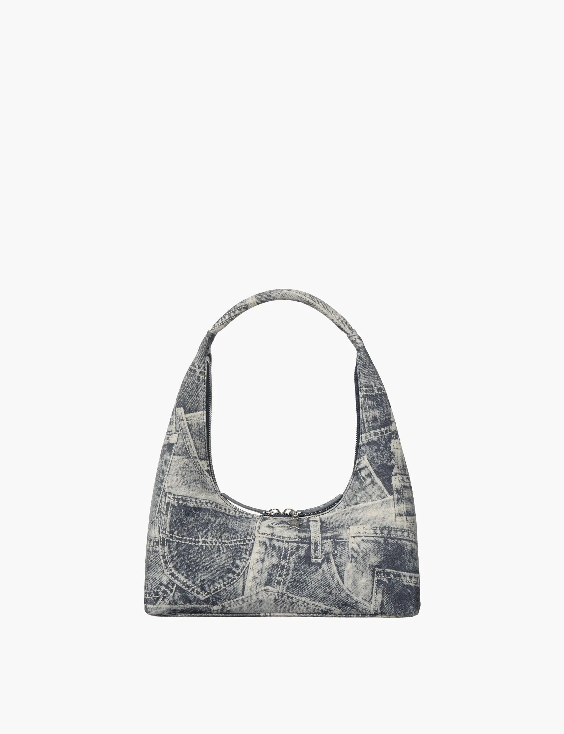 HOBO SHOULDER_light grey printed suede margesherwood