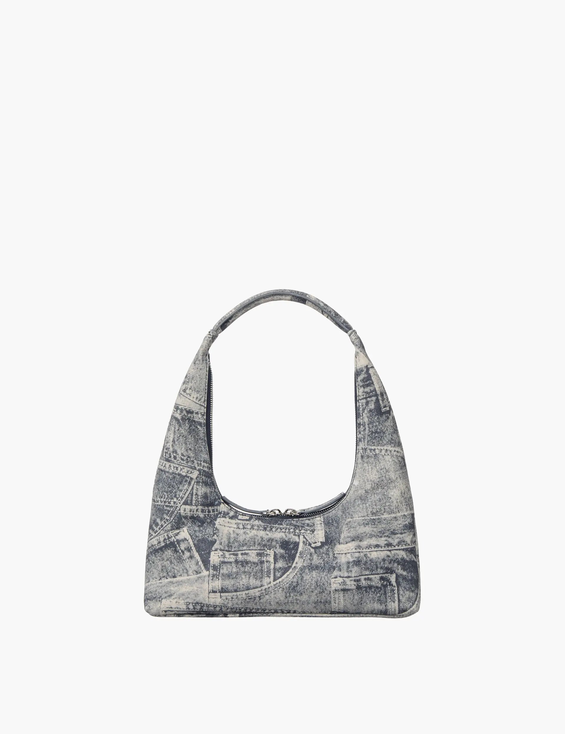 HOBO SHOULDER_light grey printed suede margesherwood