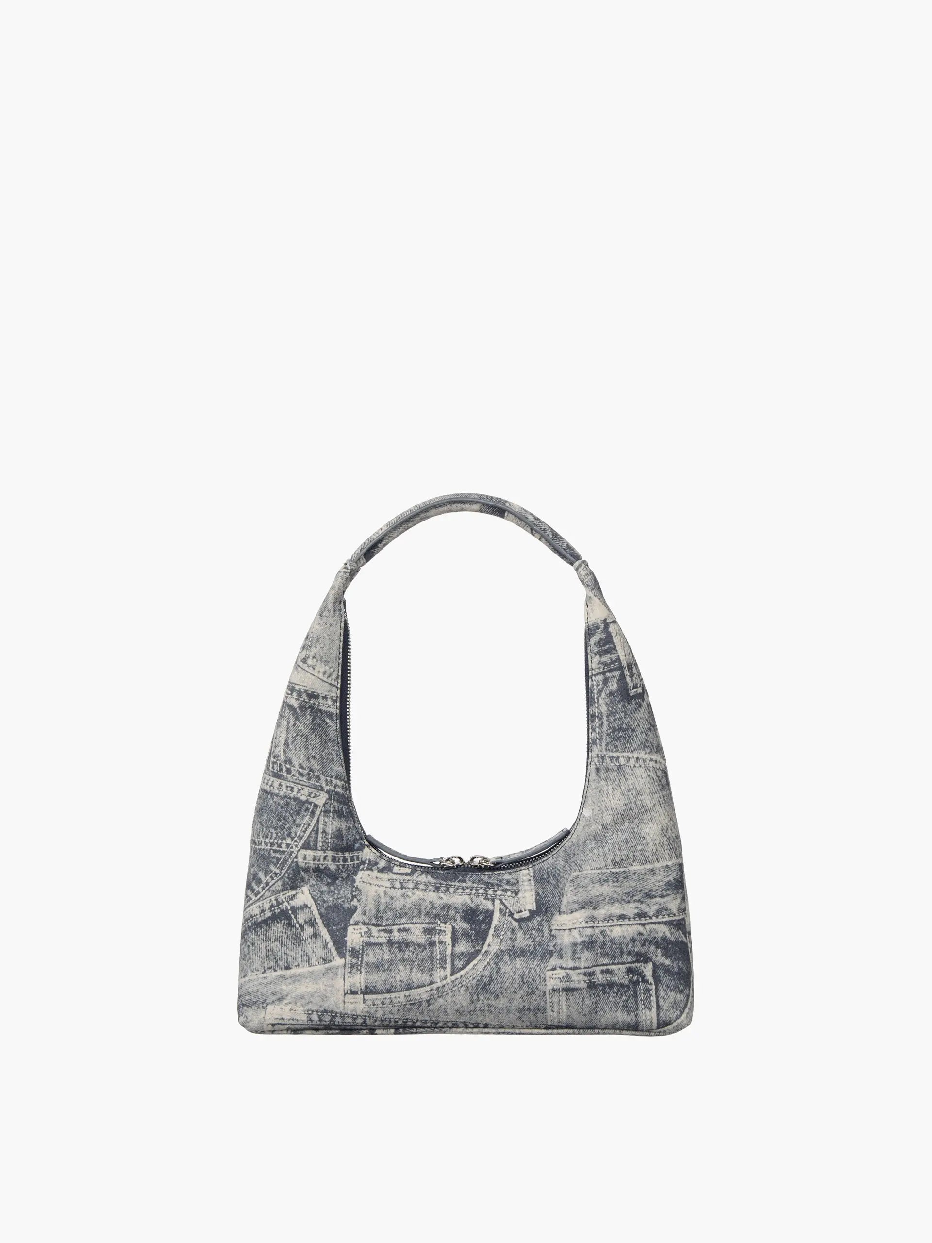 HOBO SHOULDER_light grey printed suede margesherwood