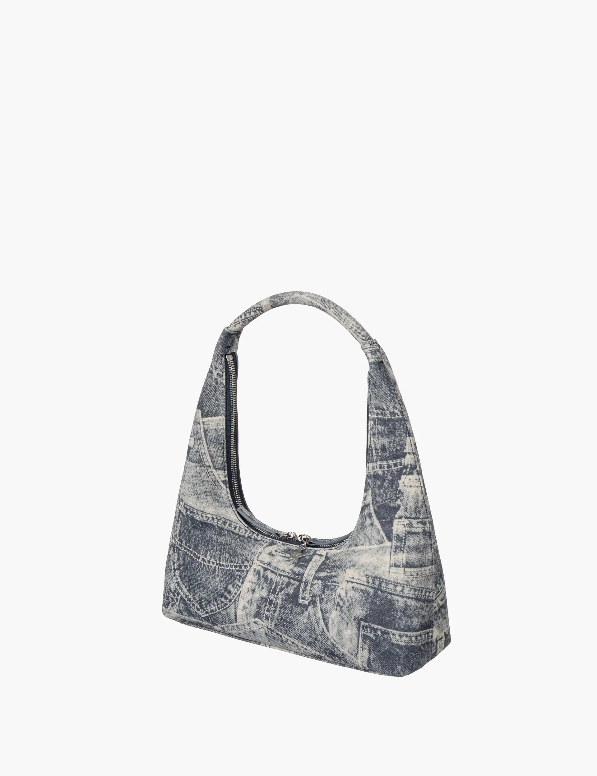 HOBO SHOULDER_light grey printed suede margesherwood