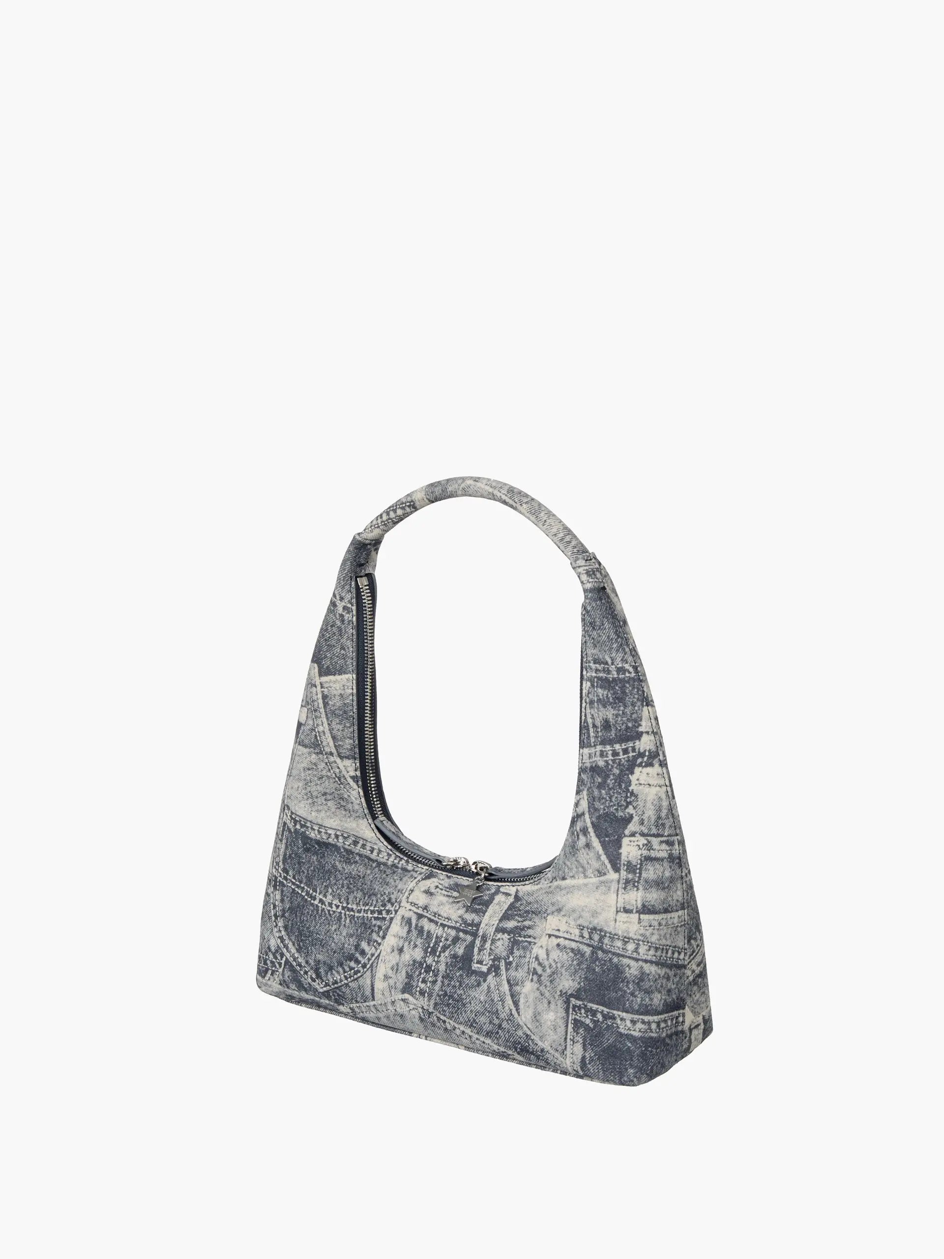 HOBO SHOULDER_light grey printed suede margesherwood