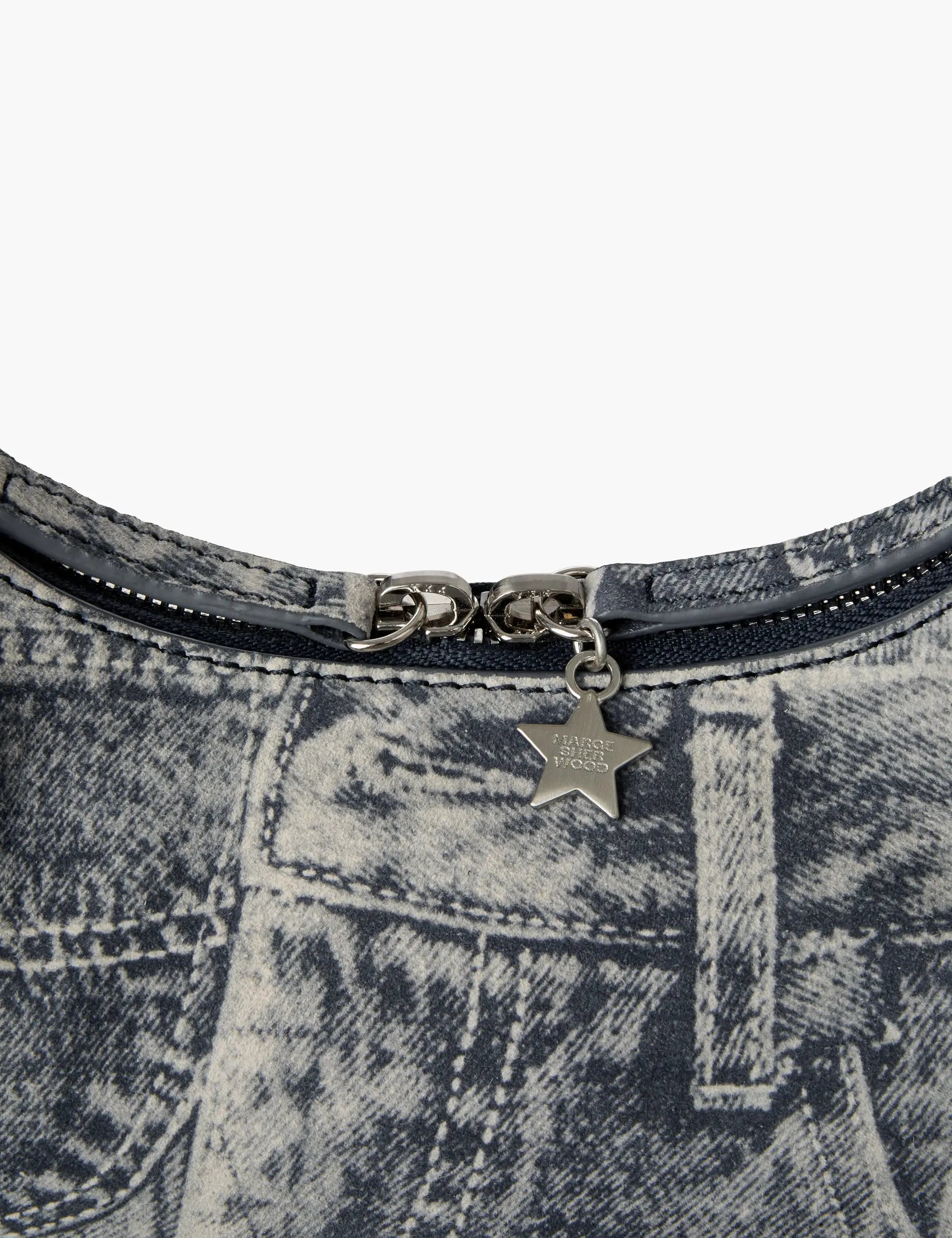 HOBO SHOULDER_light grey printed suede margesherwood