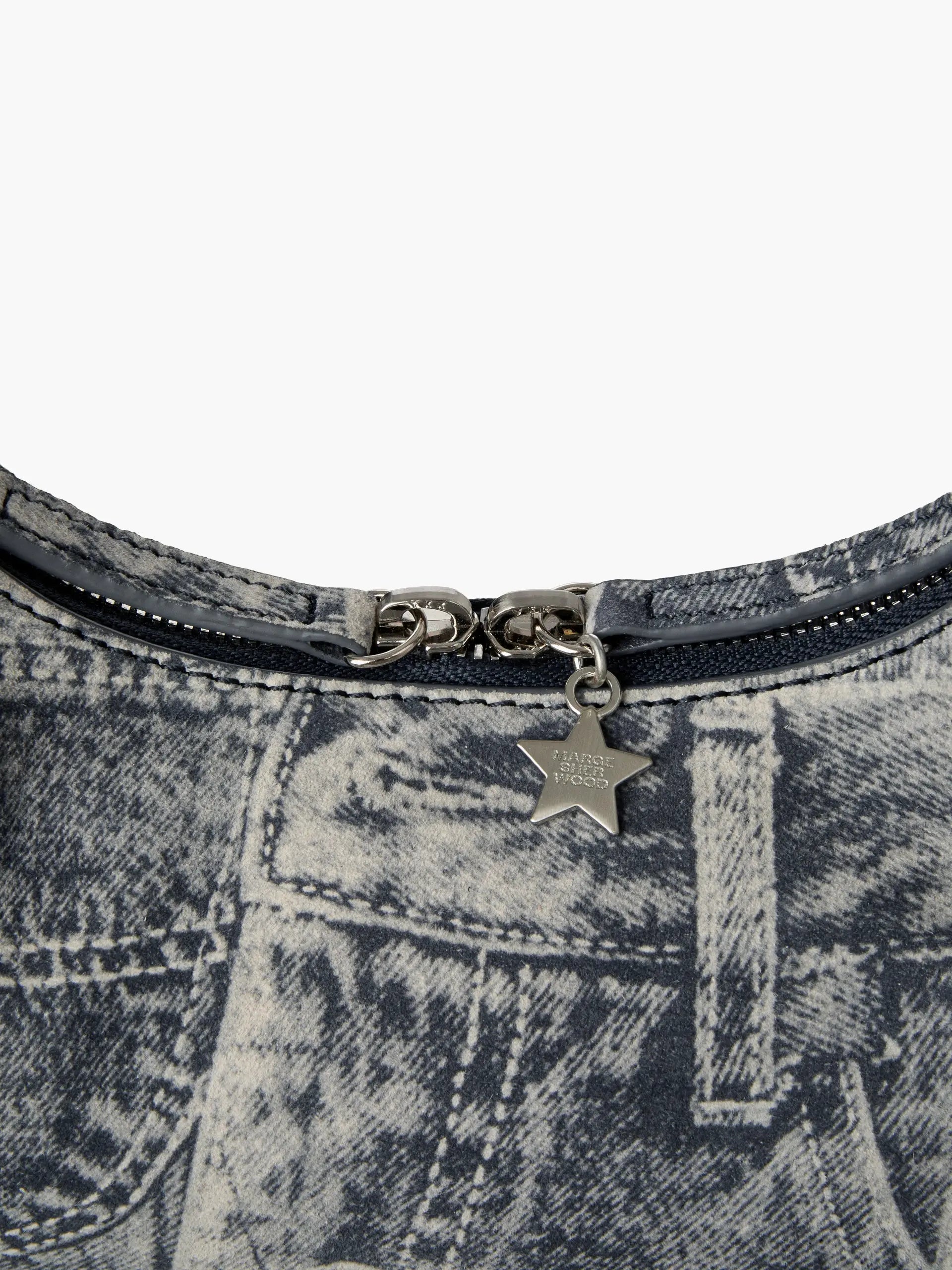 HOBO SHOULDER_light grey printed suede margesherwood