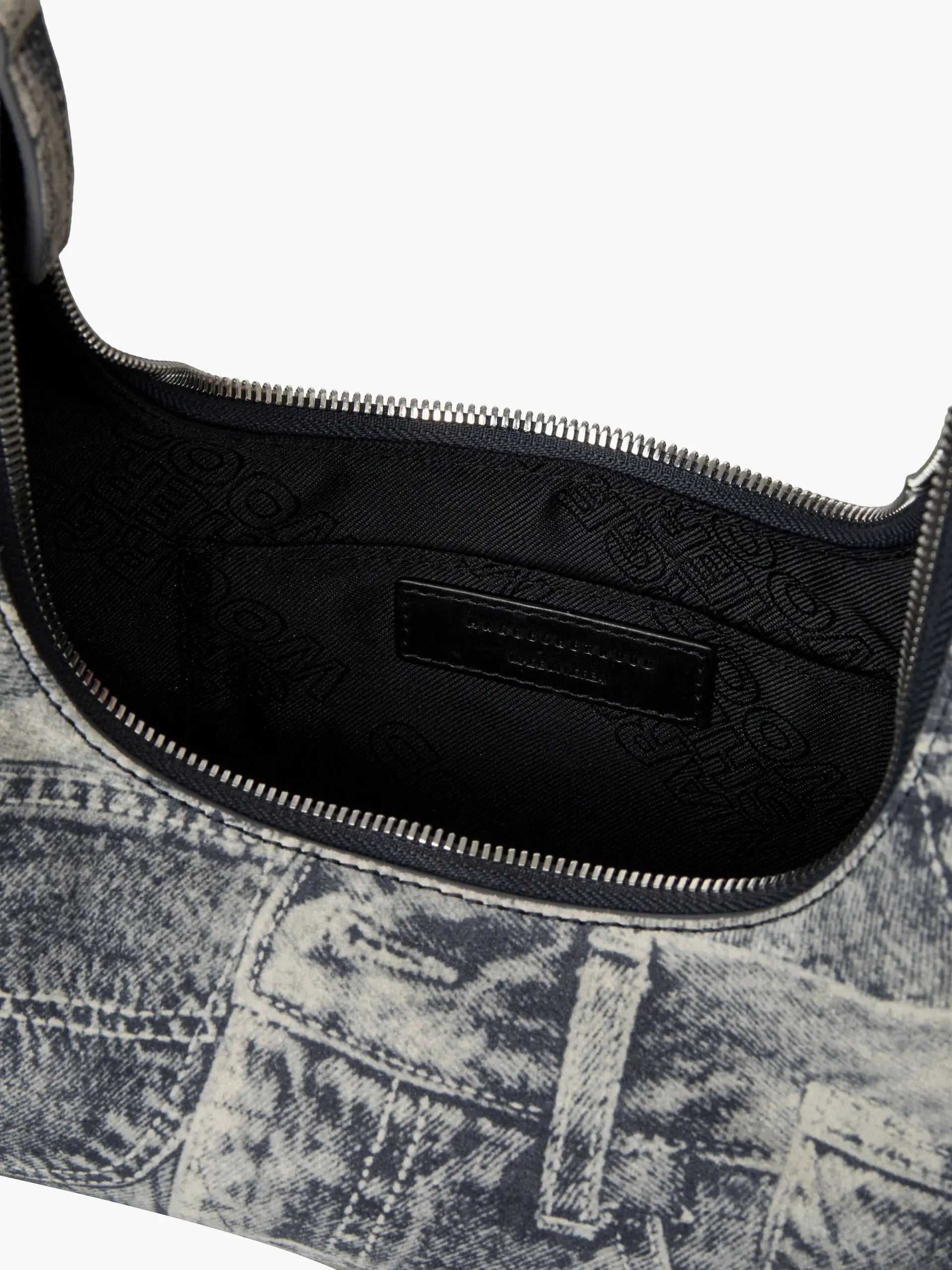 HOBO SHOULDER_light grey printed suede margesherwood
