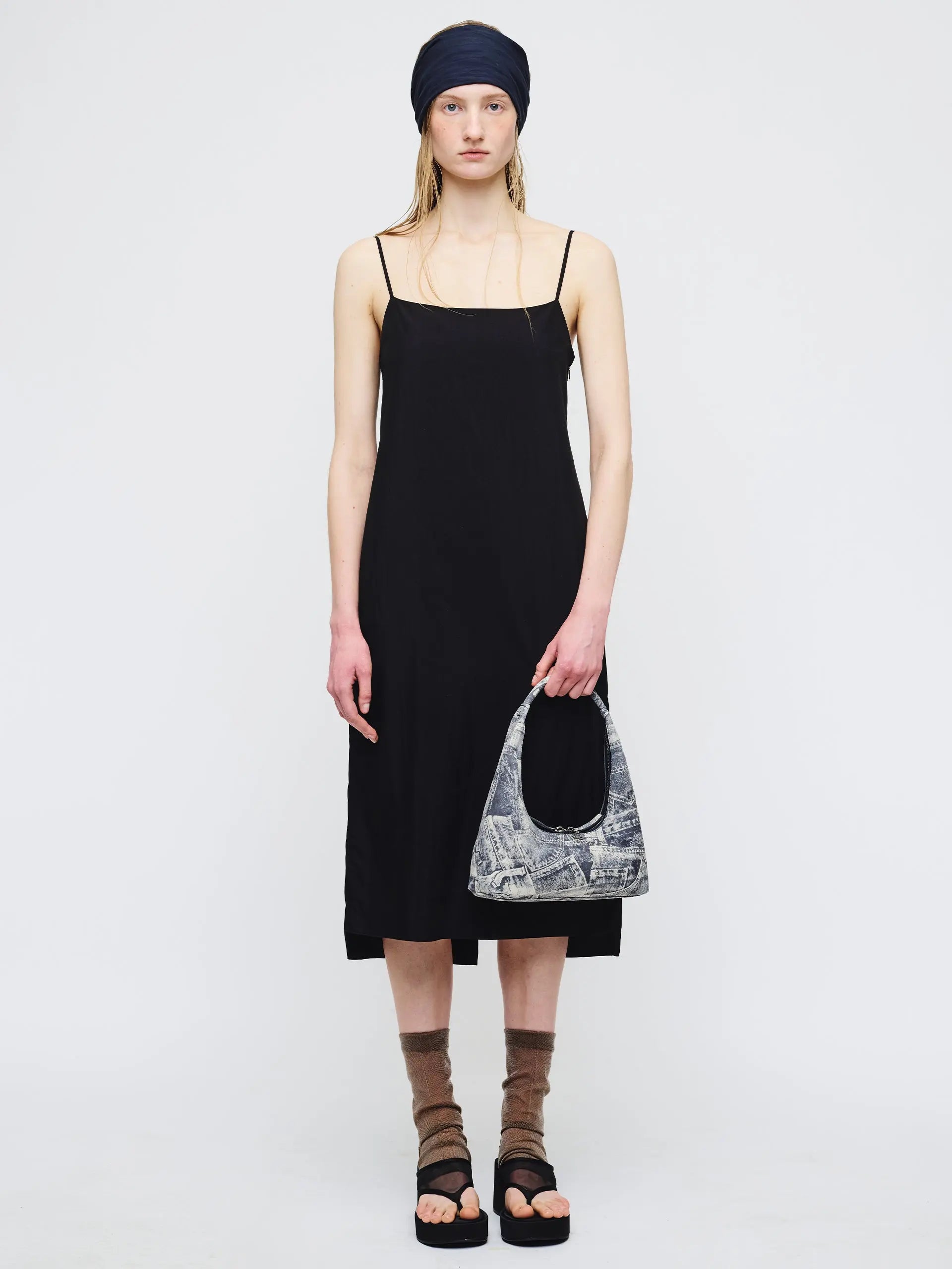 HOBO SHOULDER_light grey printed suede margesherwood