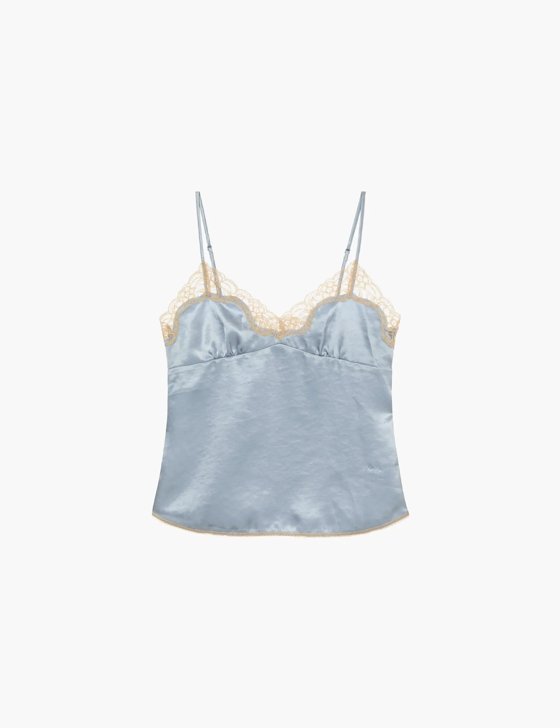 LACE SLEEVELESS TOP_sky blue margesherwood