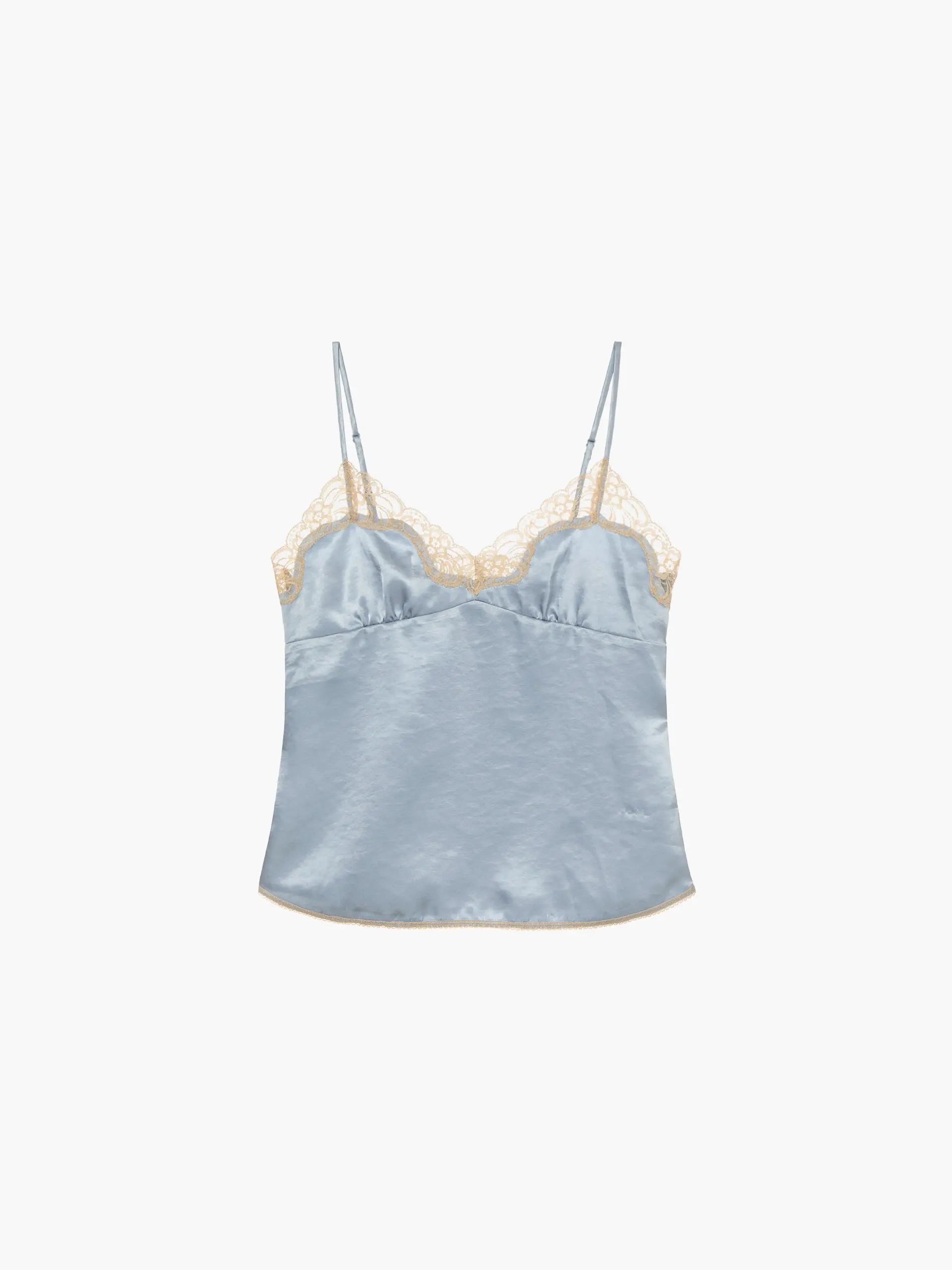LACE SLEEVELESS TOP_sky blue margesherwood