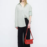 OUTPOCKET HOBO MINI_apple red glossy plain margesherwood