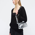OUTPOCKET HOBO MINI_silver crinkle margesherwood