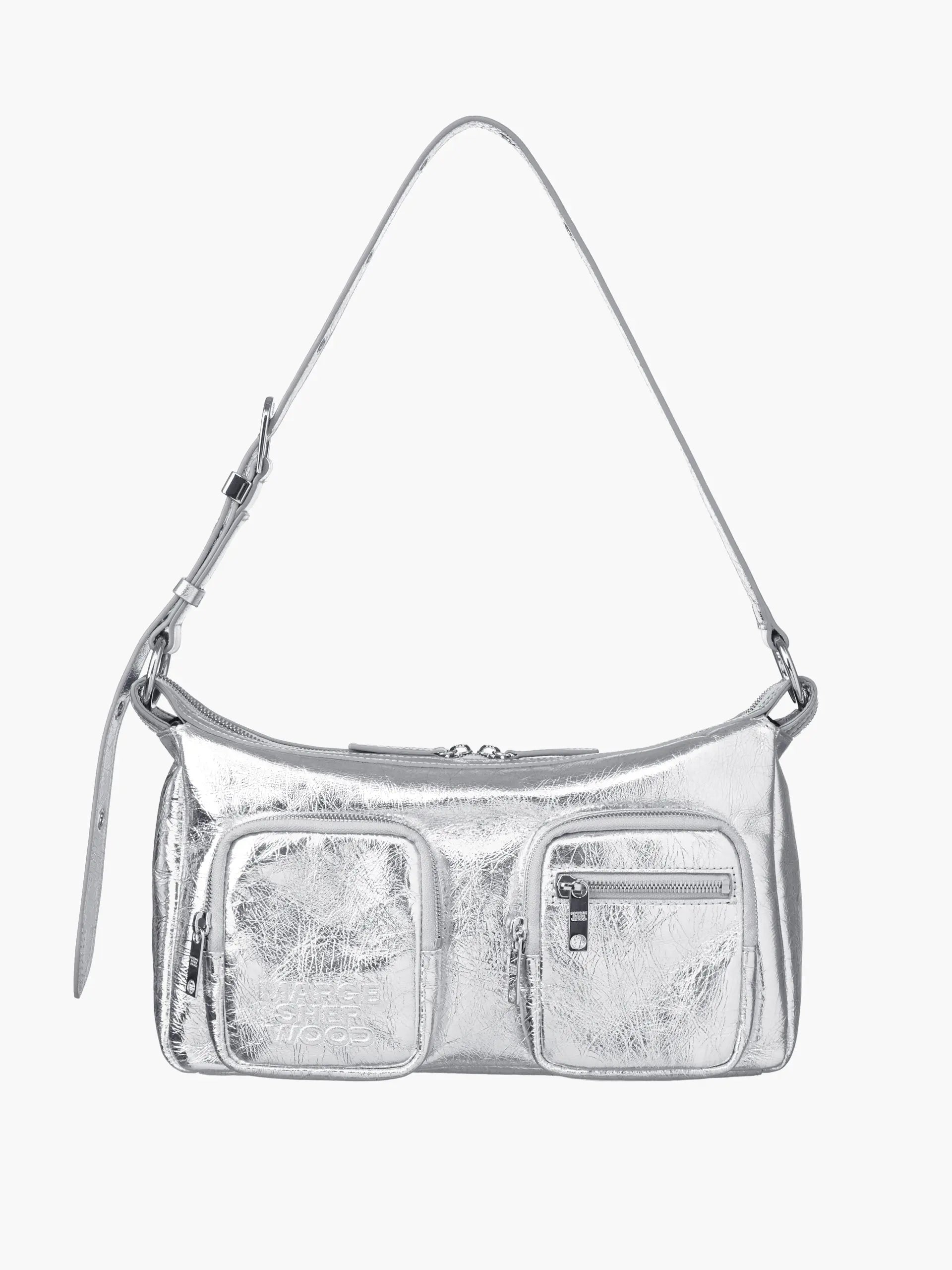 OUTPOCKET HOBO_silver crinkle margesherwood