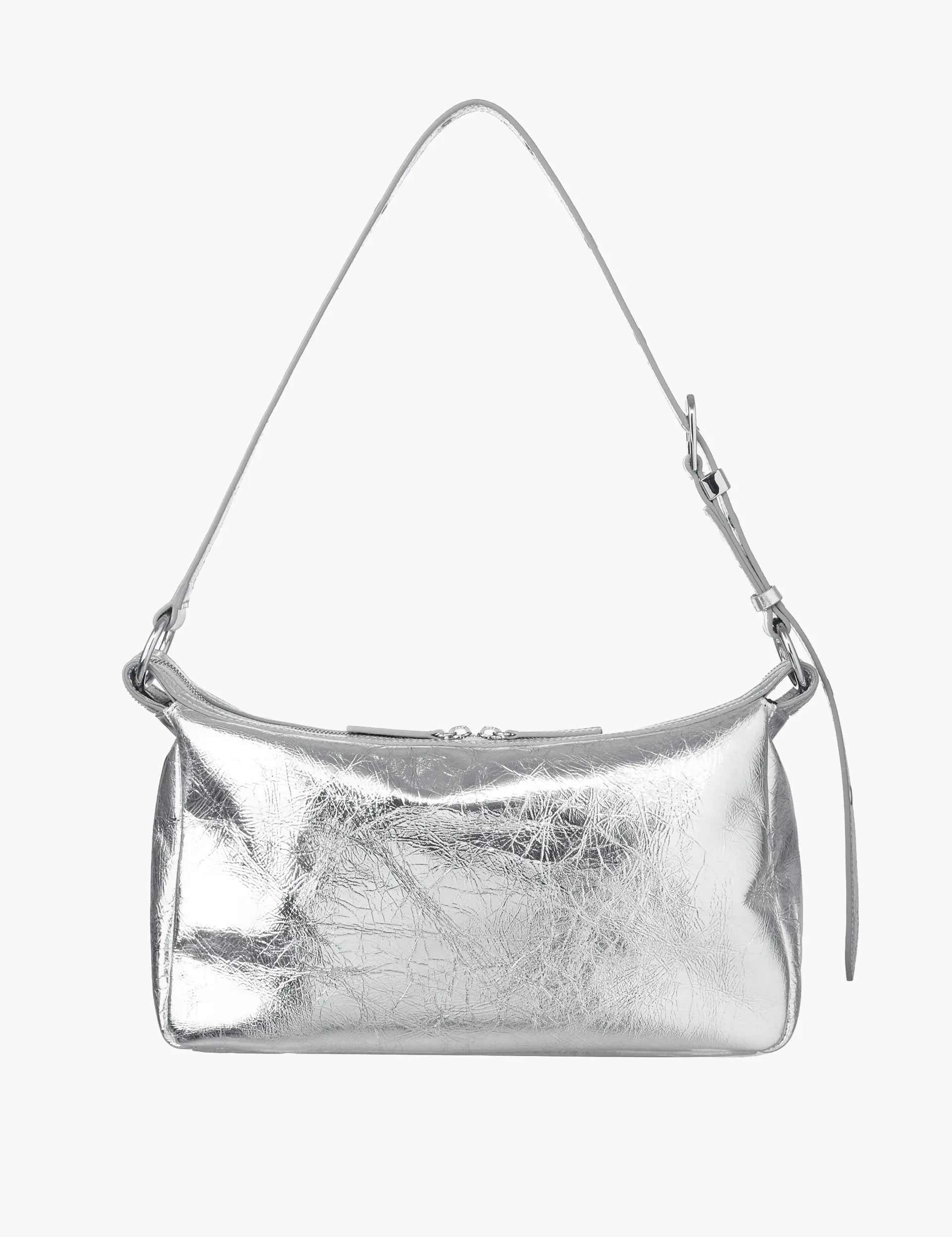 OUTPOCKET HOBO_silver crinkle margesherwood