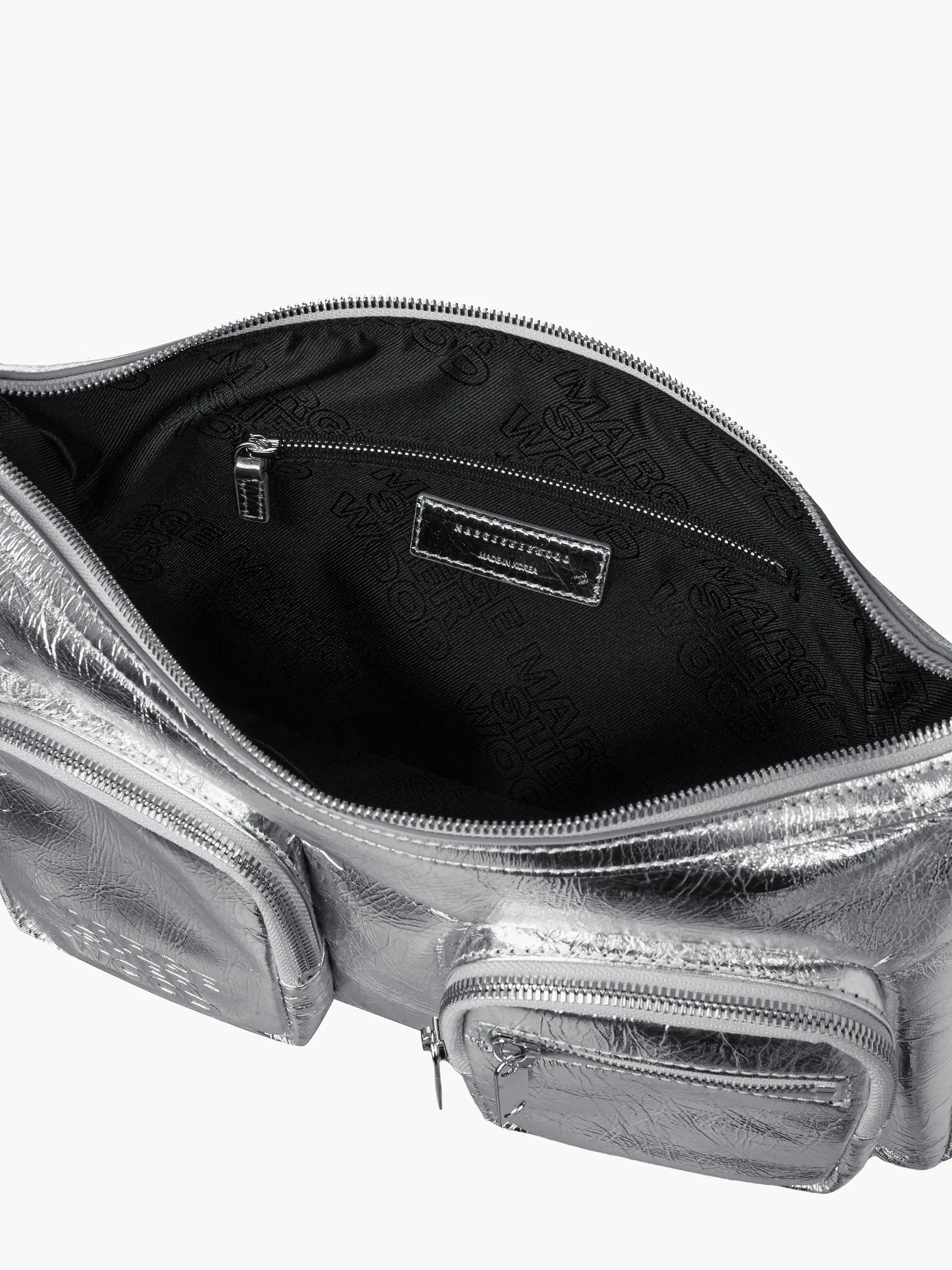 OUTPOCKET HOBO_silver crinkle margesherwood