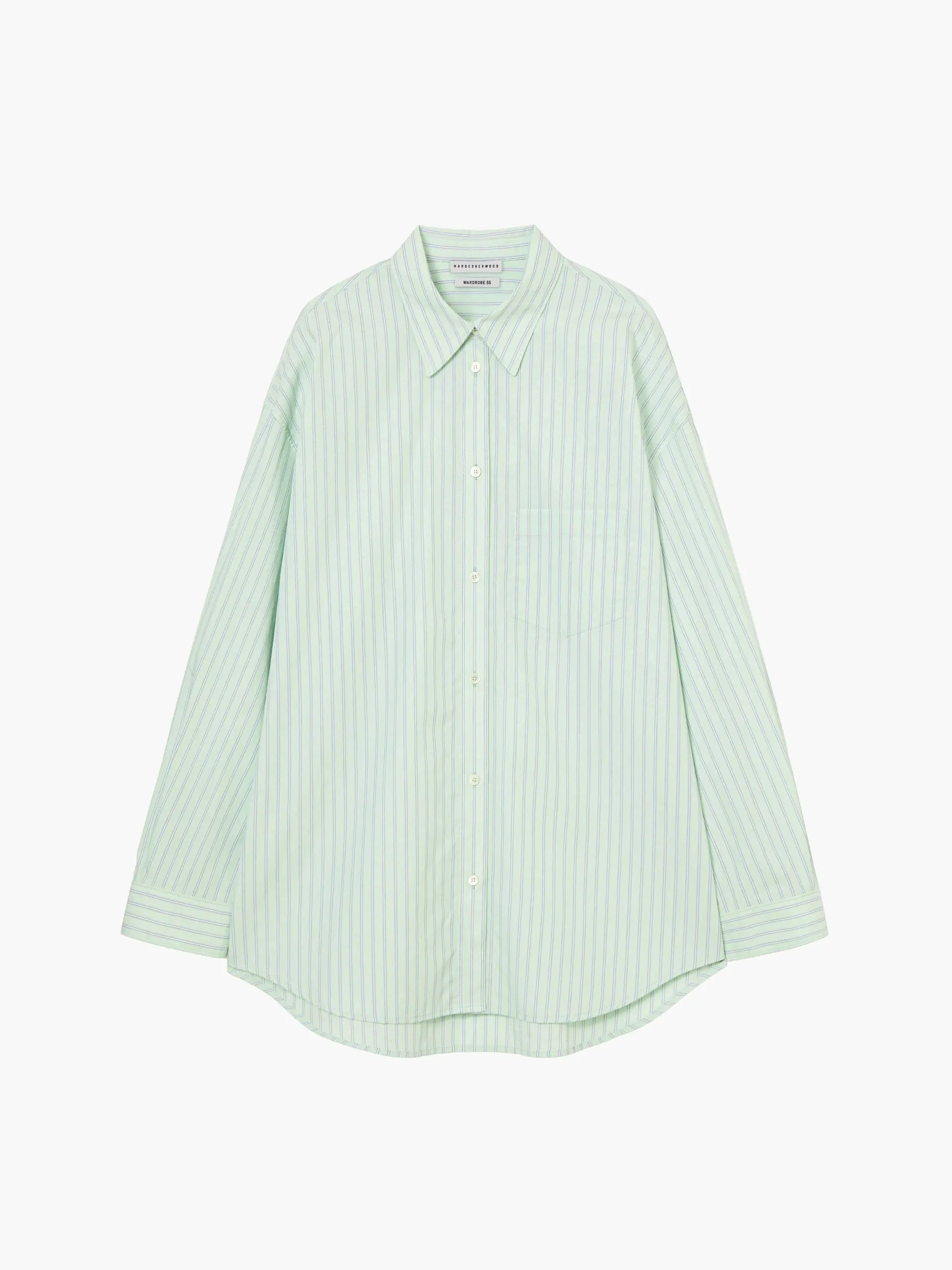 STRIPE POCKET SHIRT_mint margesherwood