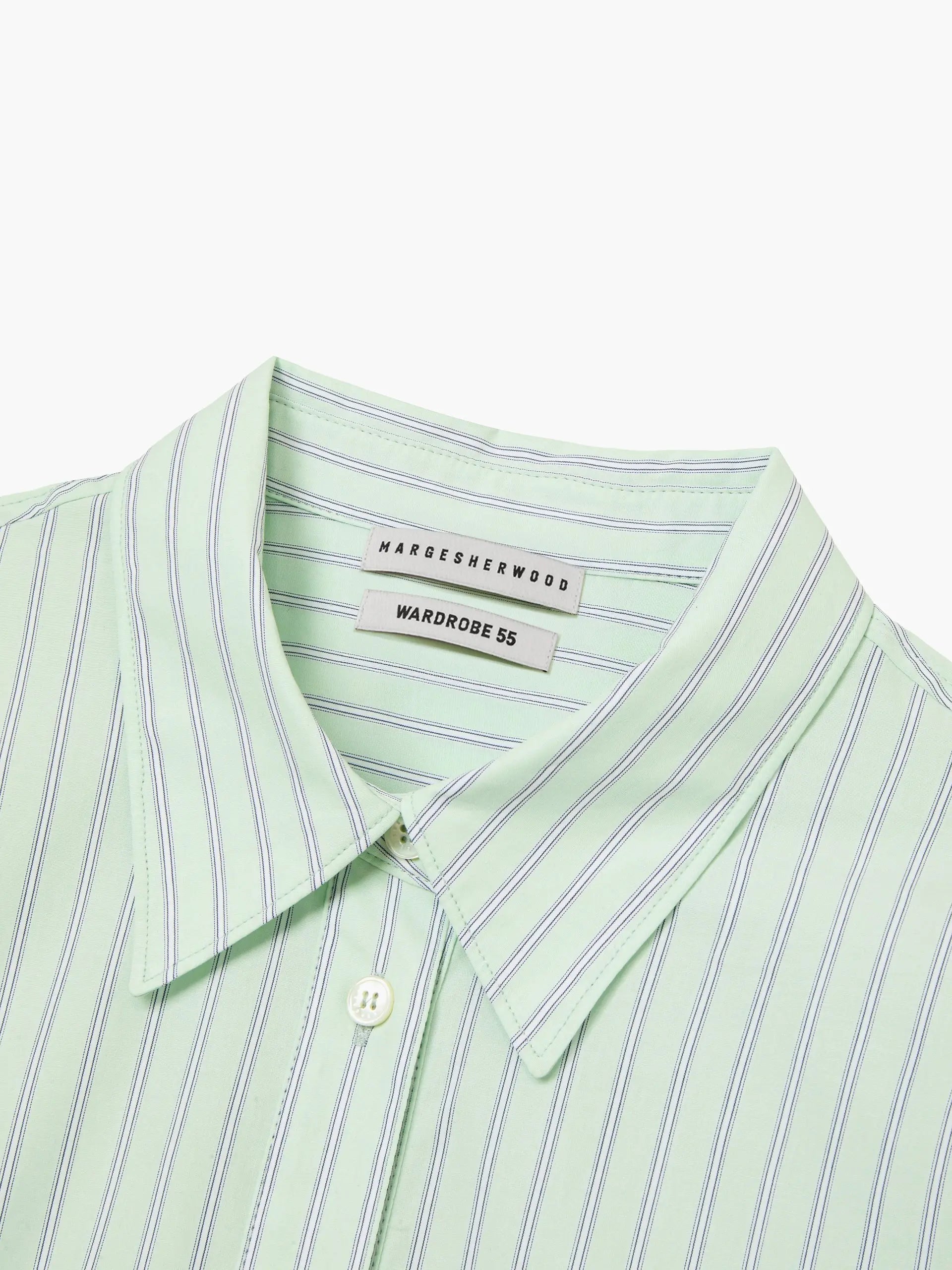 STRIPE POCKET SHIRT_mint margesherwood