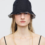 WASHED COTTON BUCKET HAT_black margesherwood