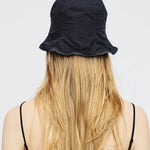 WASHED COTTON BUCKET HAT_black margesherwood