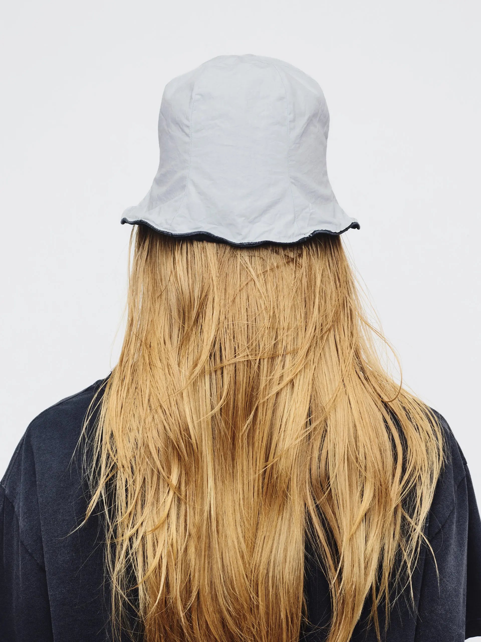 WASHED COTTON BUCKET HAT_black margesherwood