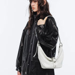 BELTED HOBO MEDIUM_off white cracked margesherwood