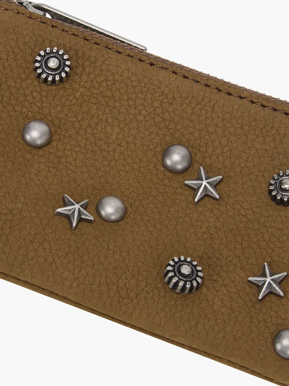FULL STUD ZIPPER WALLET_chestnut nubuck margesherwood