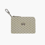 HEART ZIPPER WALLET_SILVER LOGO_blond wood printed suede margesherwood