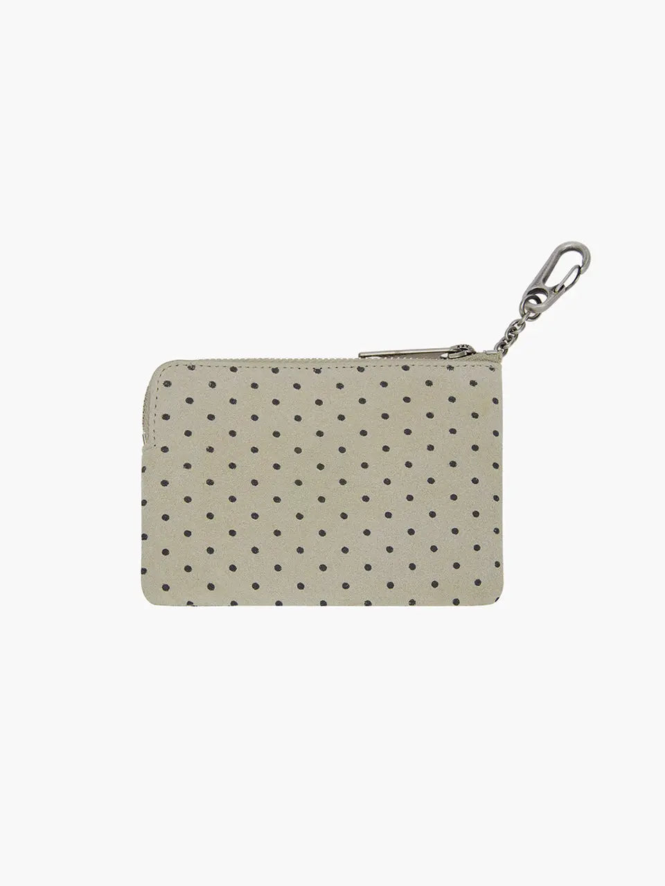 HEART ZIPPER WALLET_SILVER LOGO_blond wood printed suede margesherwood