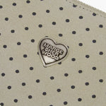 HEART ZIPPER WALLET_SILVER LOGO_blond wood printed suede margesherwood