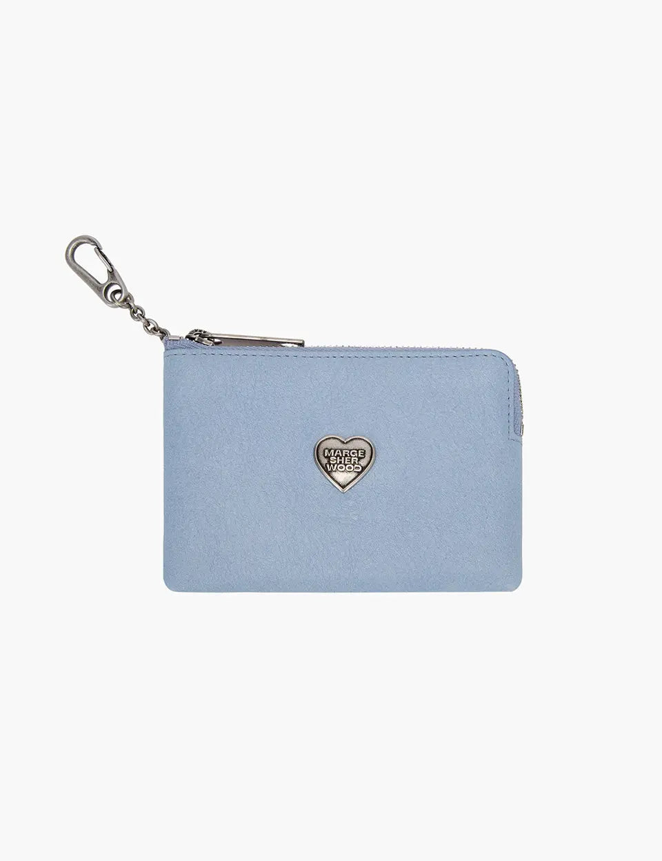 HEART ZIPPER WALLET_SILVER LOGO_blue semi veg margesherwood