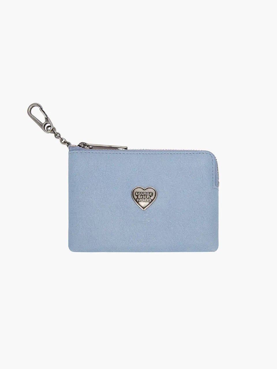 HEART ZIPPER WALLET_SILVER LOGO_blue semi veg margesherwood