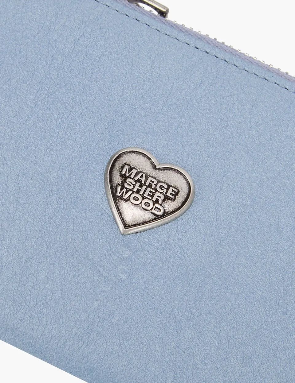 HEART ZIPPER WALLET_SILVER LOGO_blue semi veg margesherwood