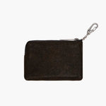 HEART ZIPPER WALLET_SILVER LOGO_brown+black two-tone cracked margesherwood