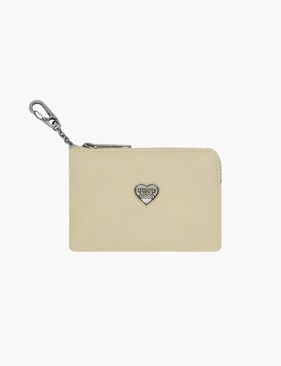 HEART ZIPPER WALLET_SILVER LOGO_custard semi veg margesherwood